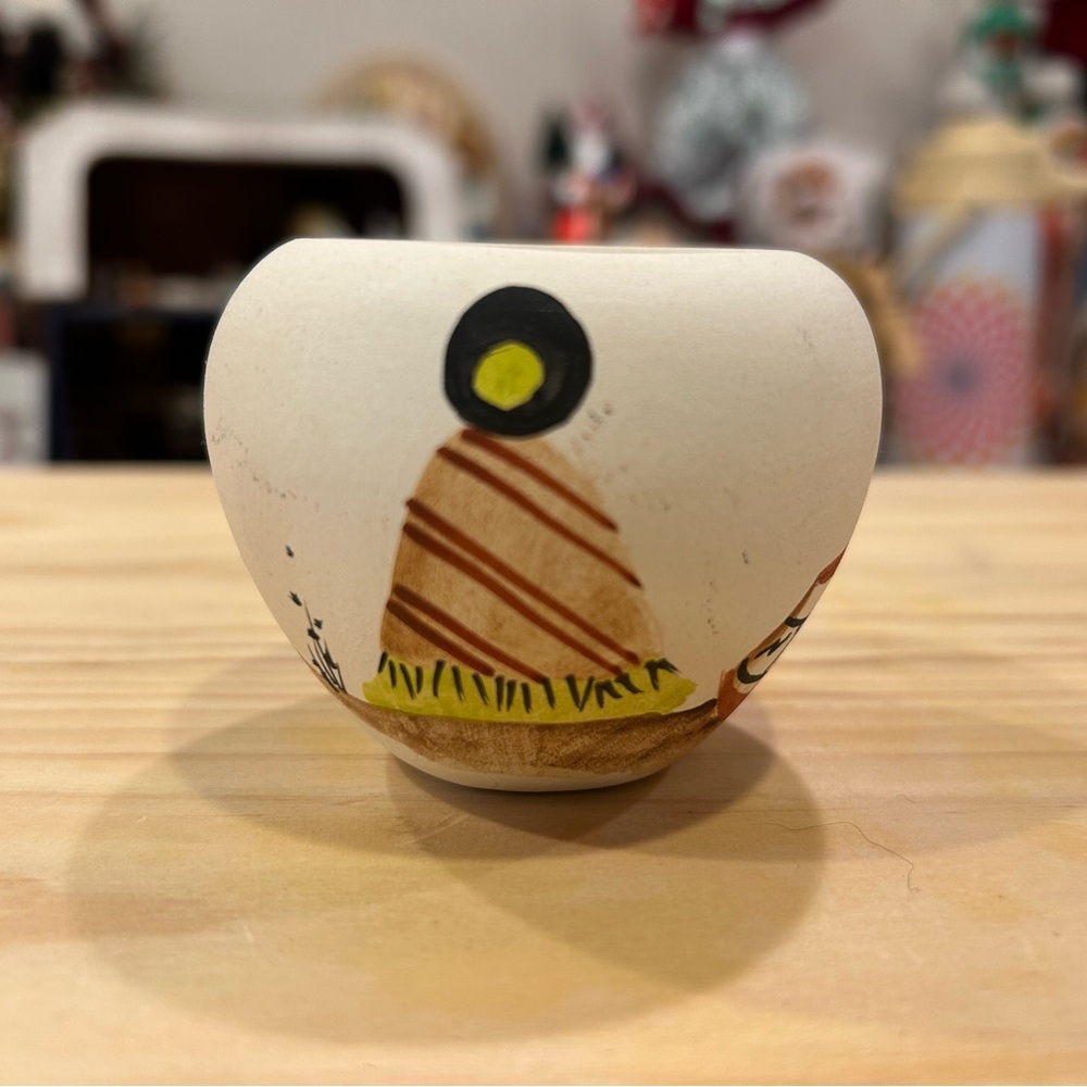 Small Janet Haefner's Sunshine Klay~n~Krafts Tucson,AZ Southwestern Style Bowl.